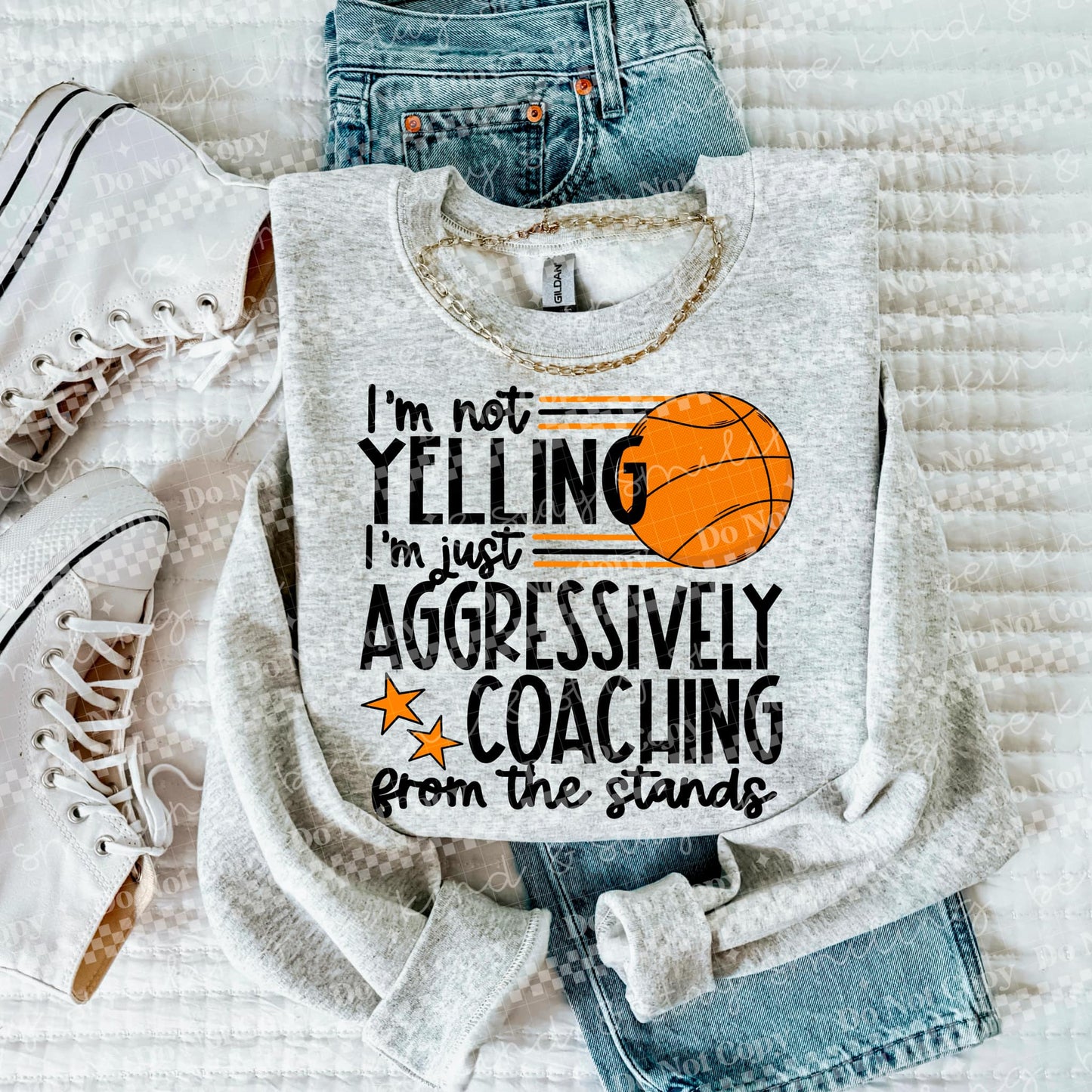 Aggressively Coaching Basketball PNG Digital Download