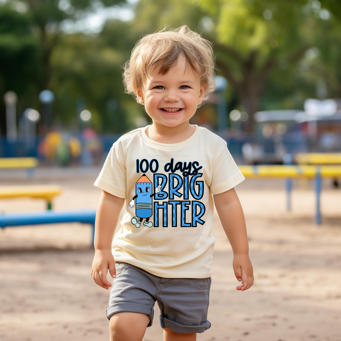 100 Days Brighter-Blue PNG Digital Download