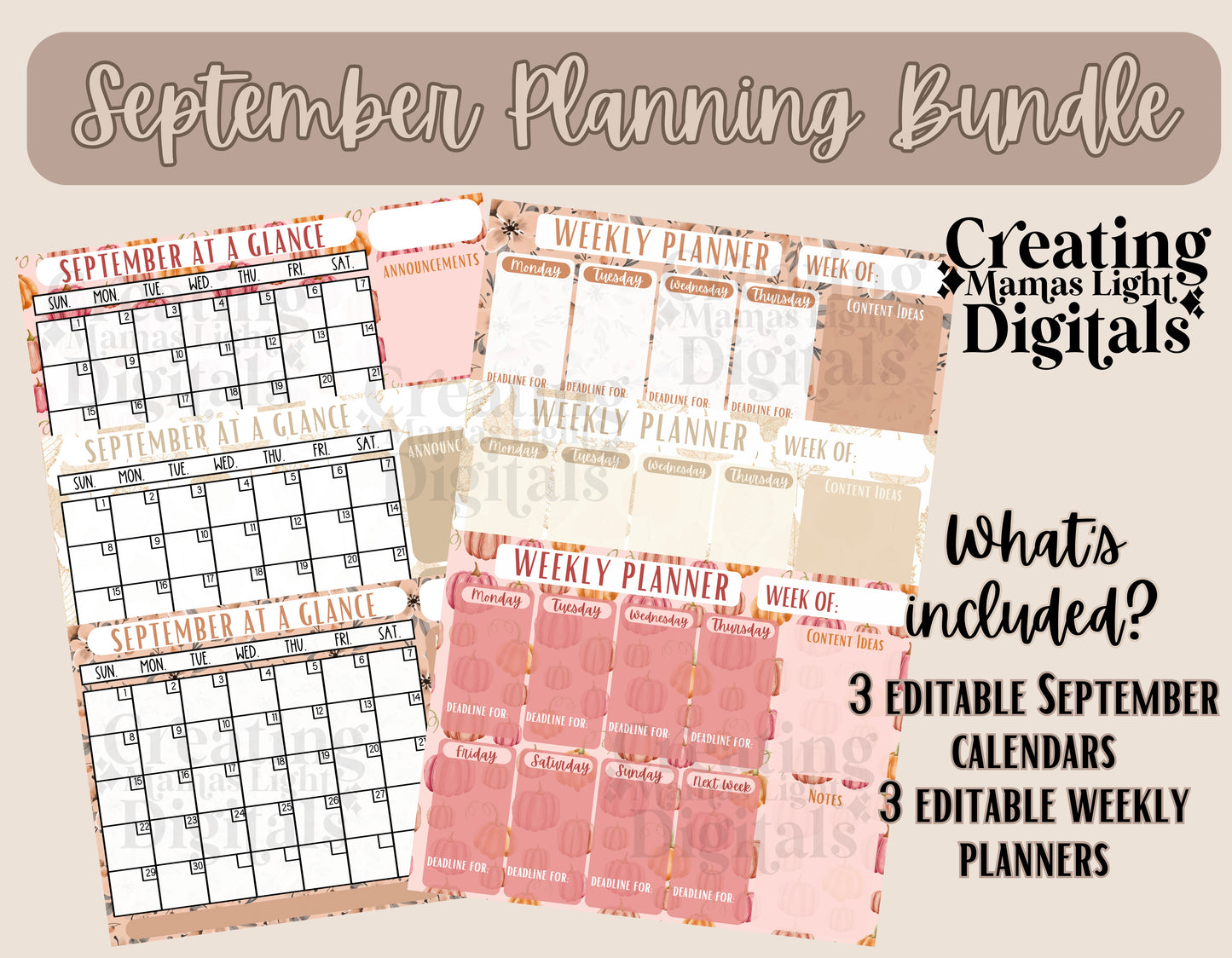 September 2024 Planning Bundle