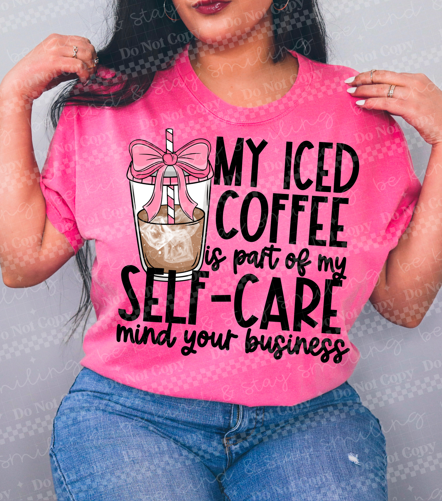 Iced Coffee amd Self-Care | PNG | DIGITAL DOWNLOAD