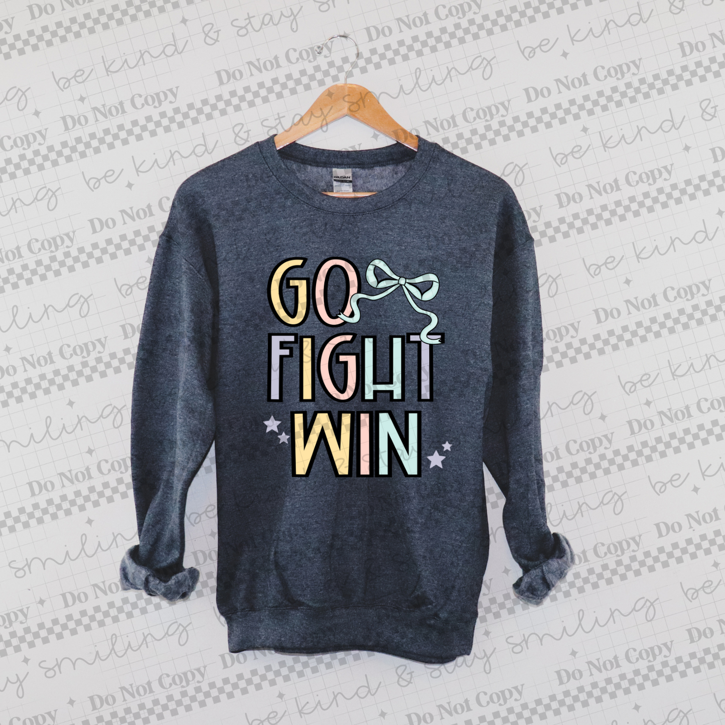 Pastel Go Fight Win PNG Digital Download