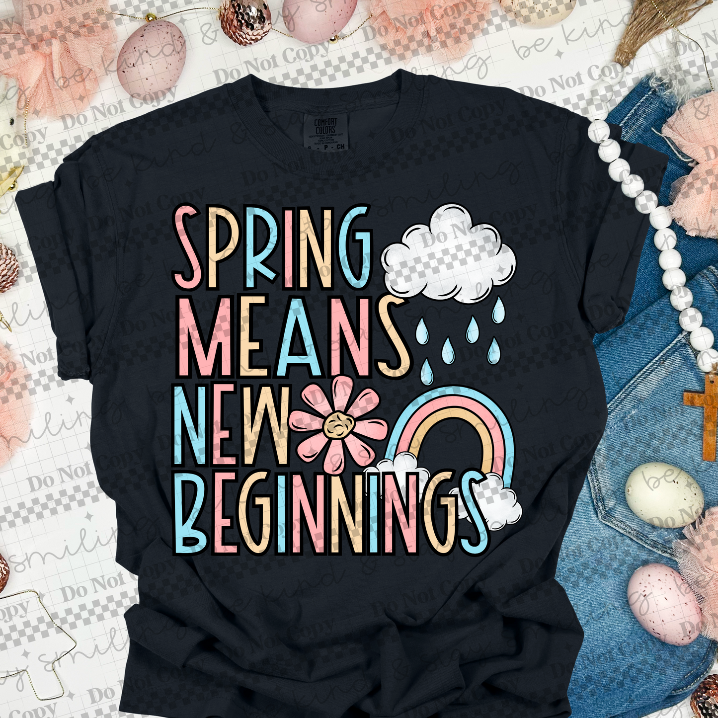 Spring Means New Beginnings PNG Digital Download