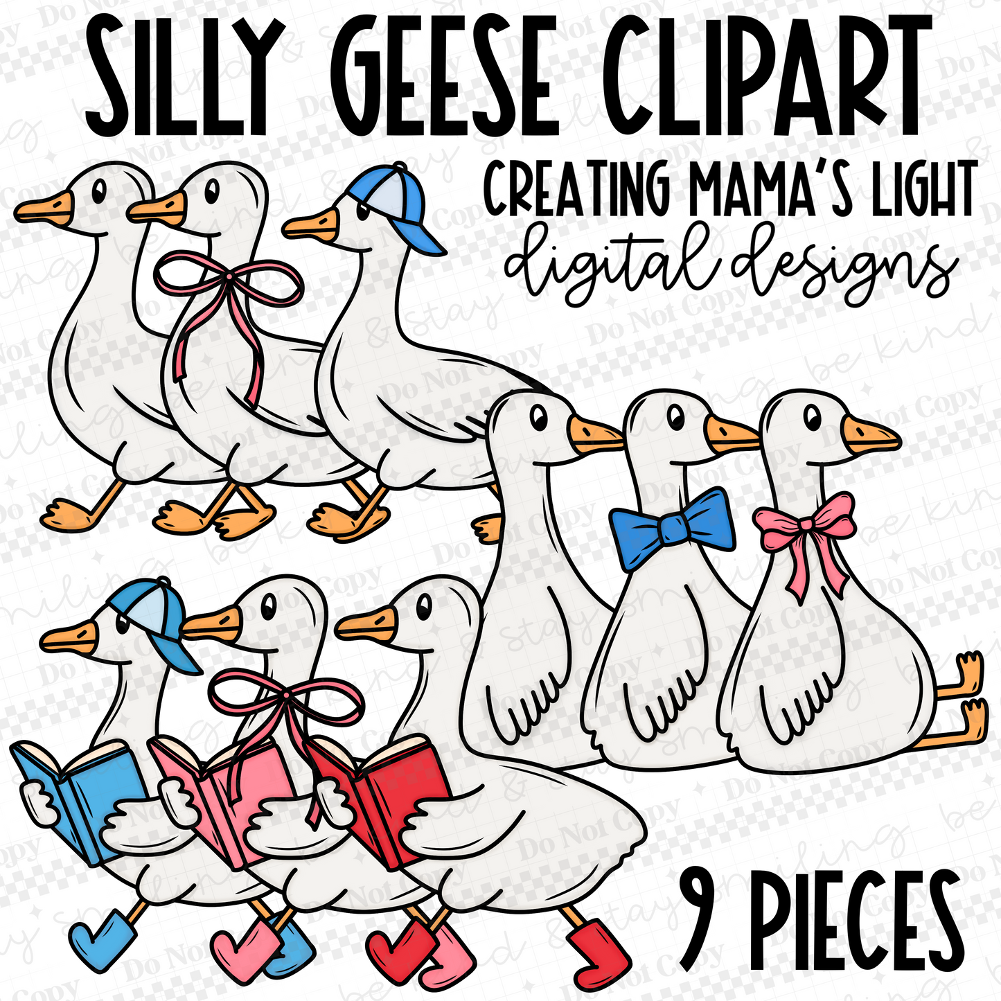 Silly Geese Clipart
