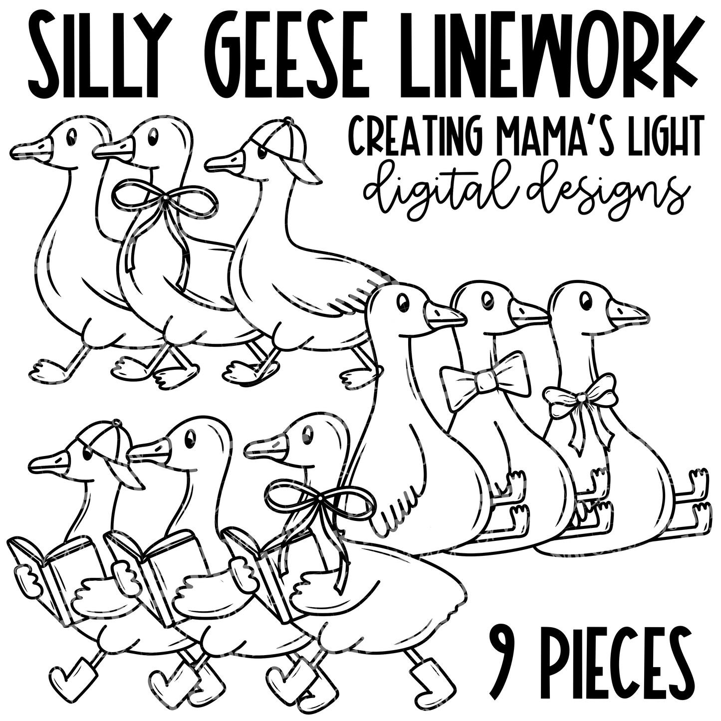 Silly Geese Linework