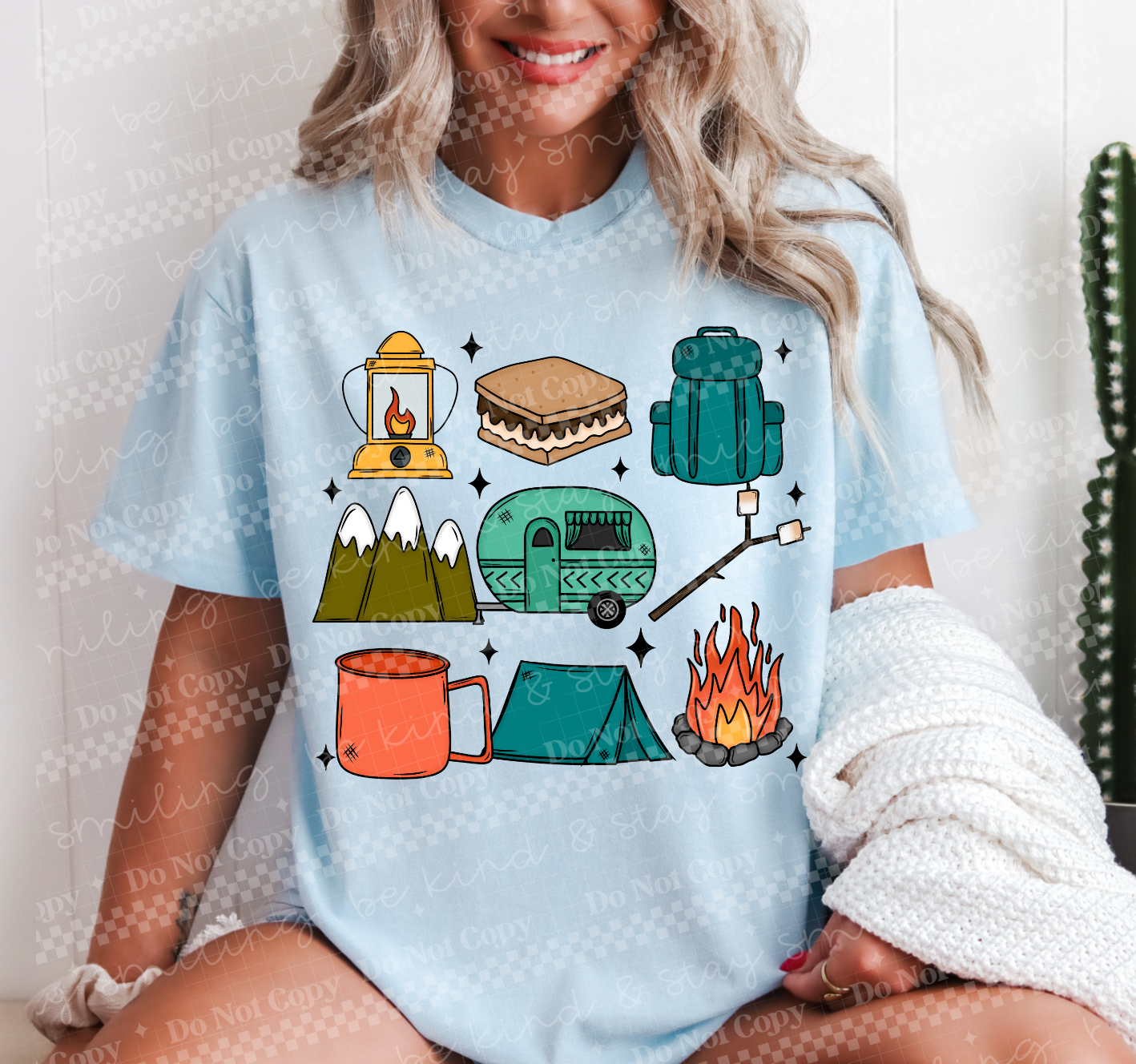 Camping Collage PNG Digital Download