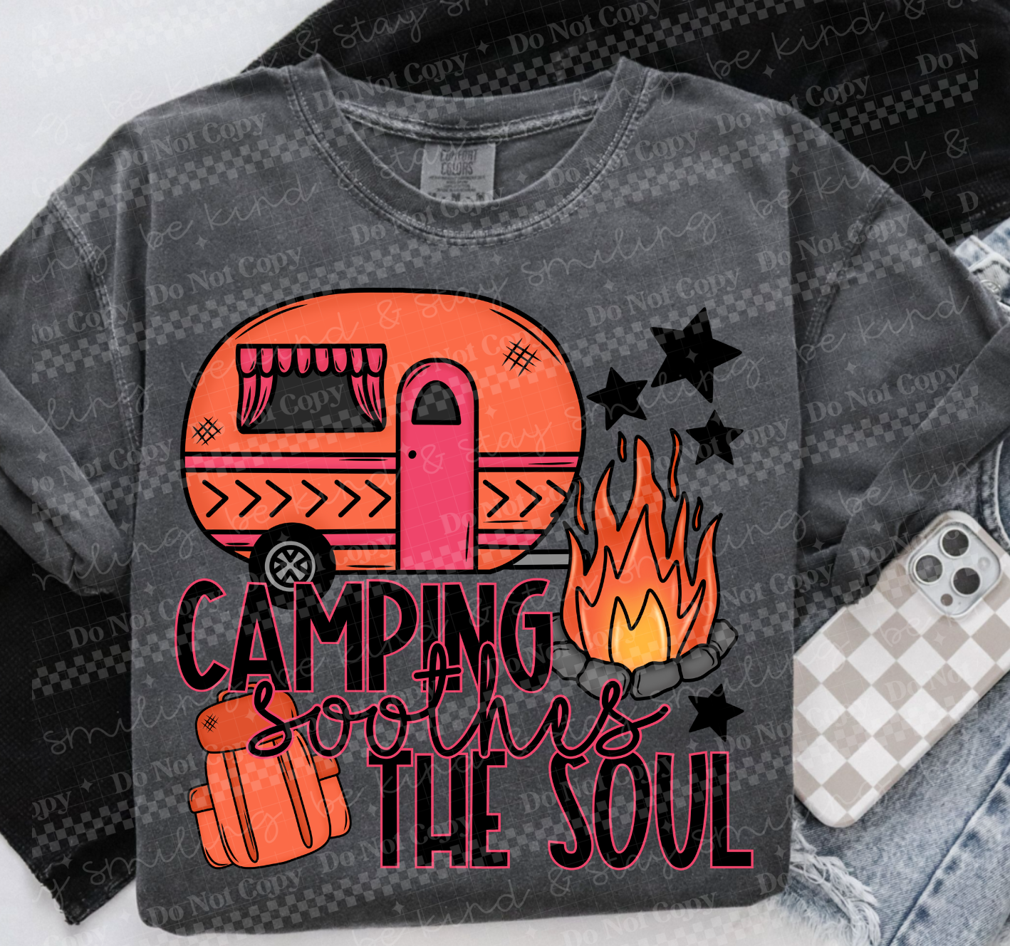 Camping Soothes The Soul PNG Digital Download