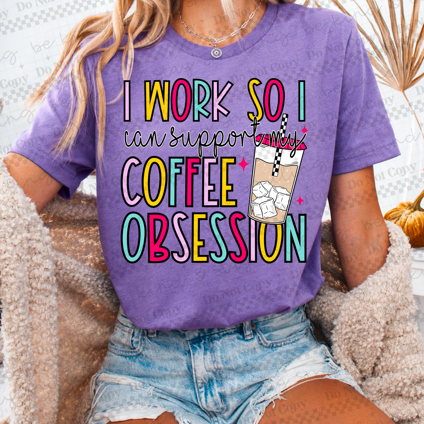 Coffee Obsession PNG Digital Download