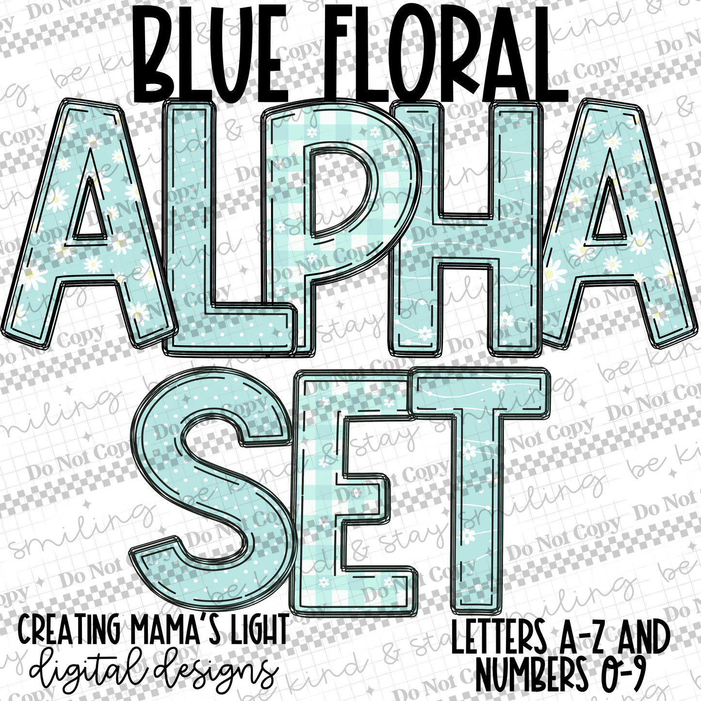 Blue Pastel Floral Spring