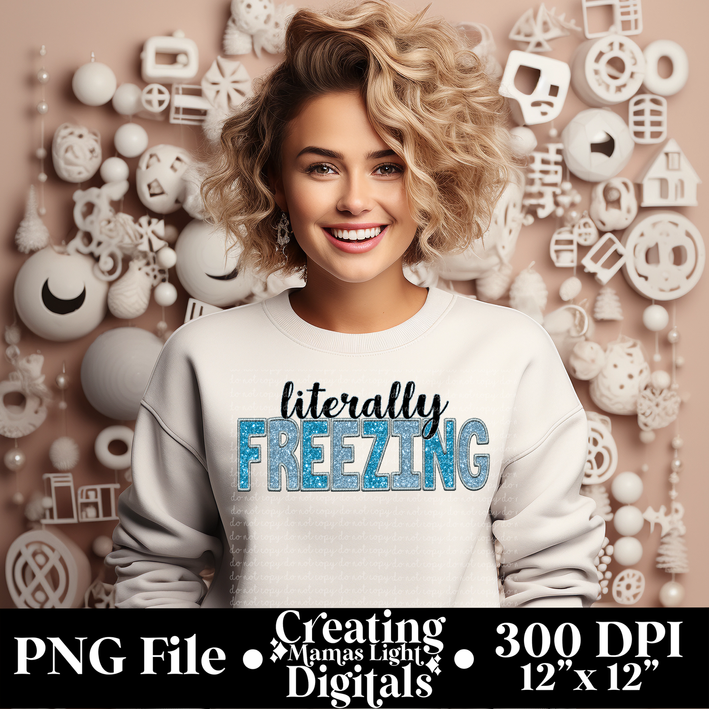 Literally Freezing Faux Embroidery