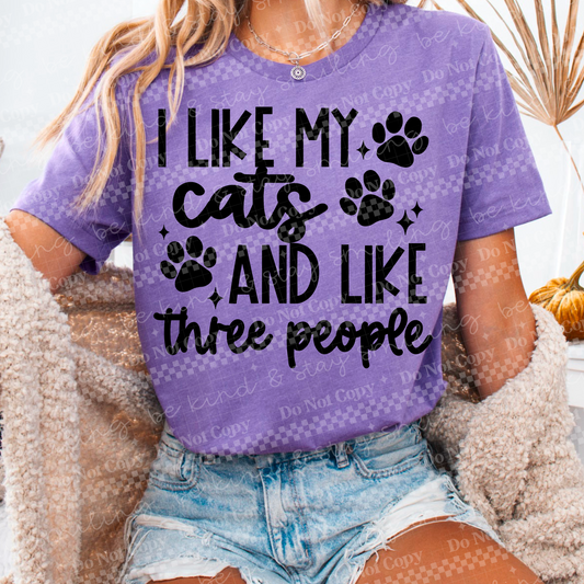 I like my cats and like three people | PNG | DIGITAL DOWNLOAD