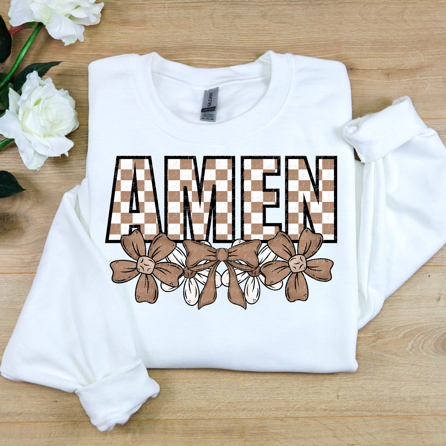 Checkered Amen PNG Digital Download