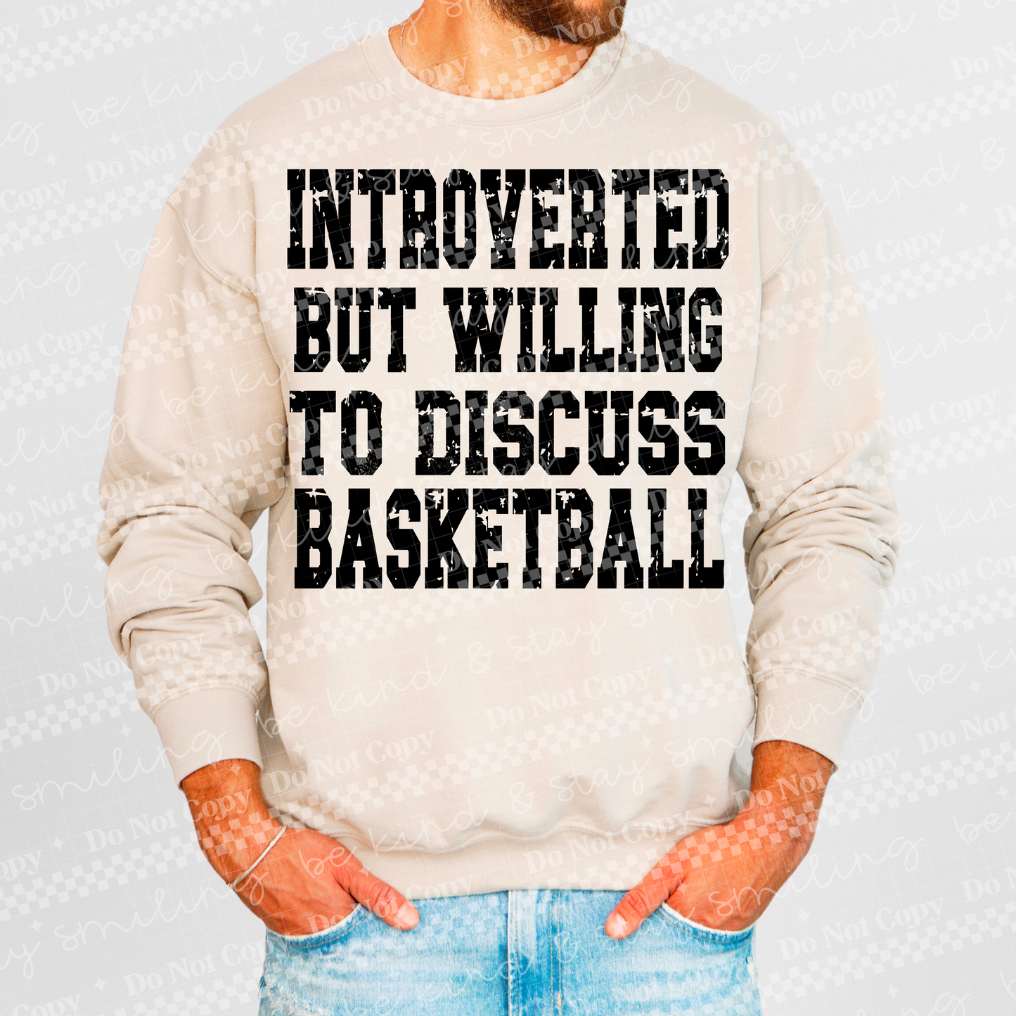Introverted But Willing To Discuss Basketball PNG Digital Download