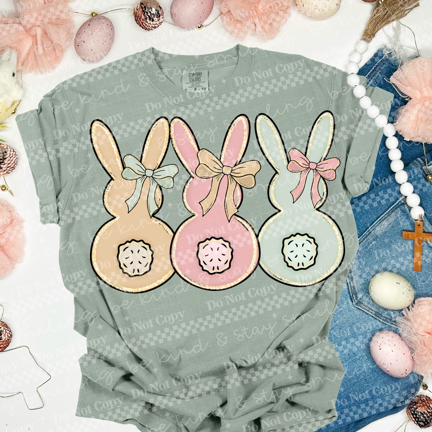 Boho Bunnies PNG Digital Download