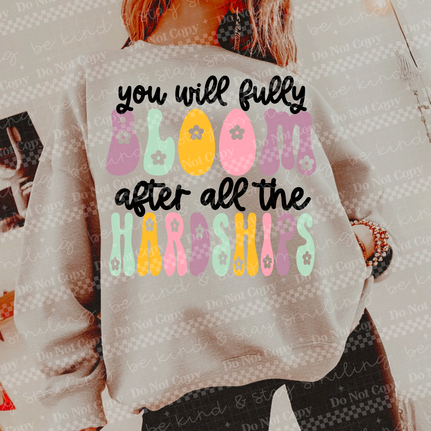 You Will Fully Bloom Black PNG Digital Download