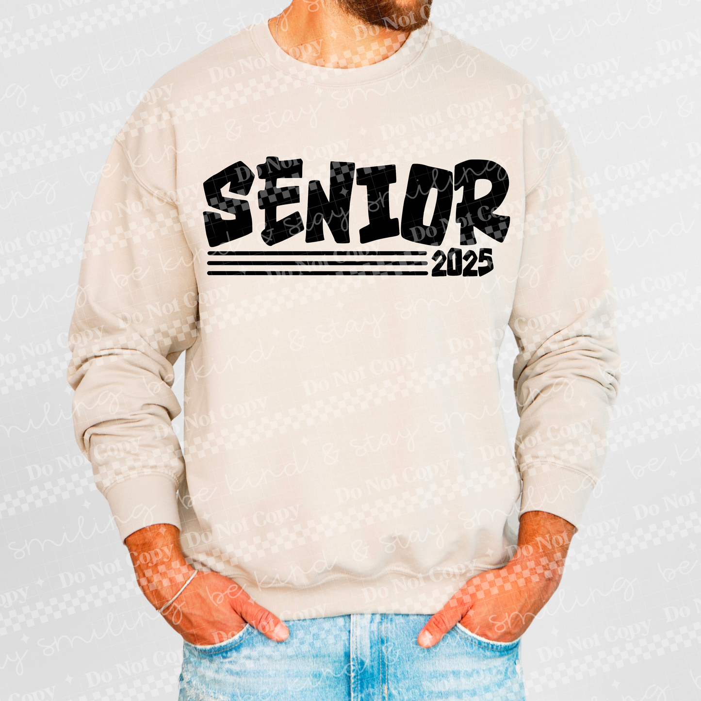 Senior 2025 Black PNG Digital Download