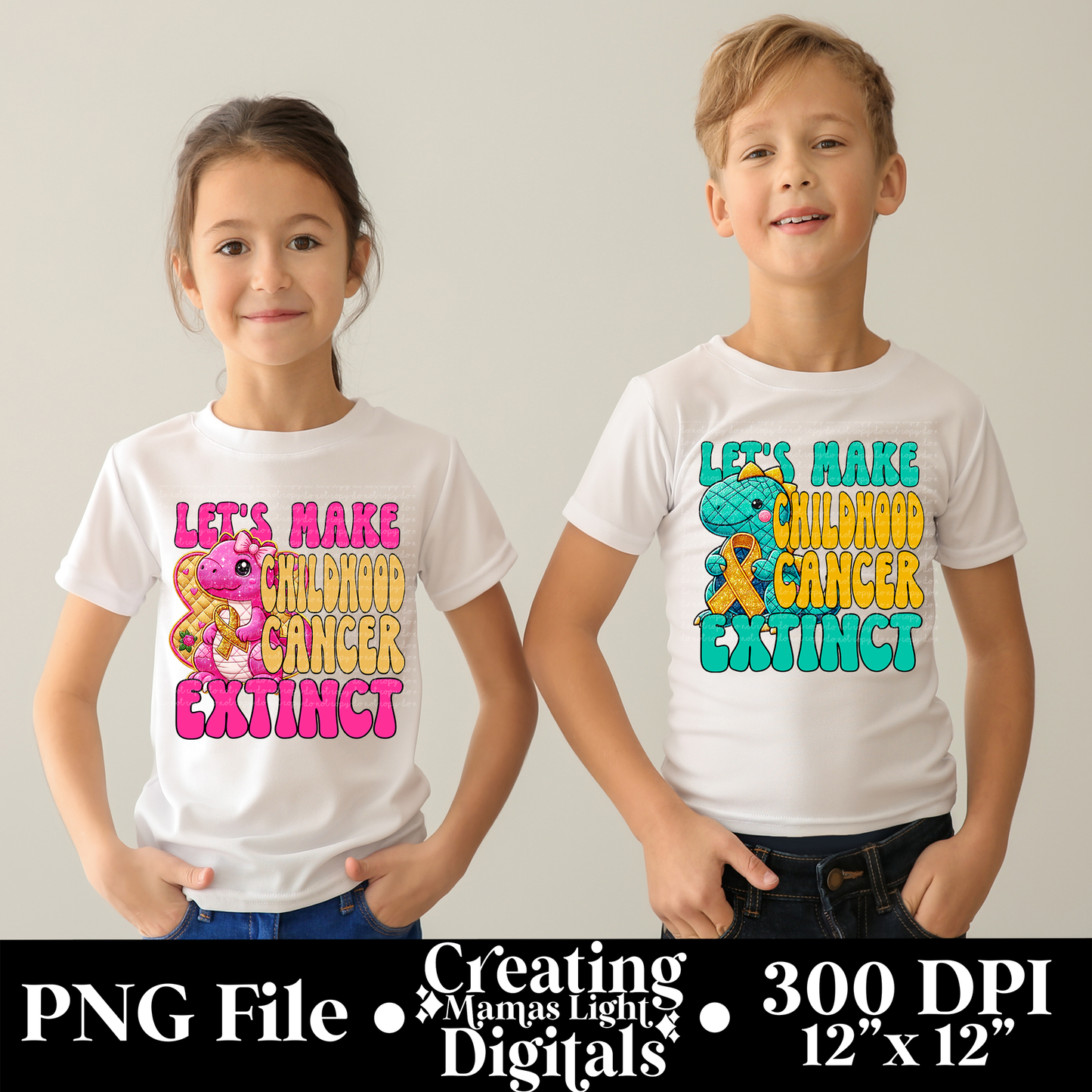 Let’s Make Childhood Cancer Extinct Pink And Blue CHA