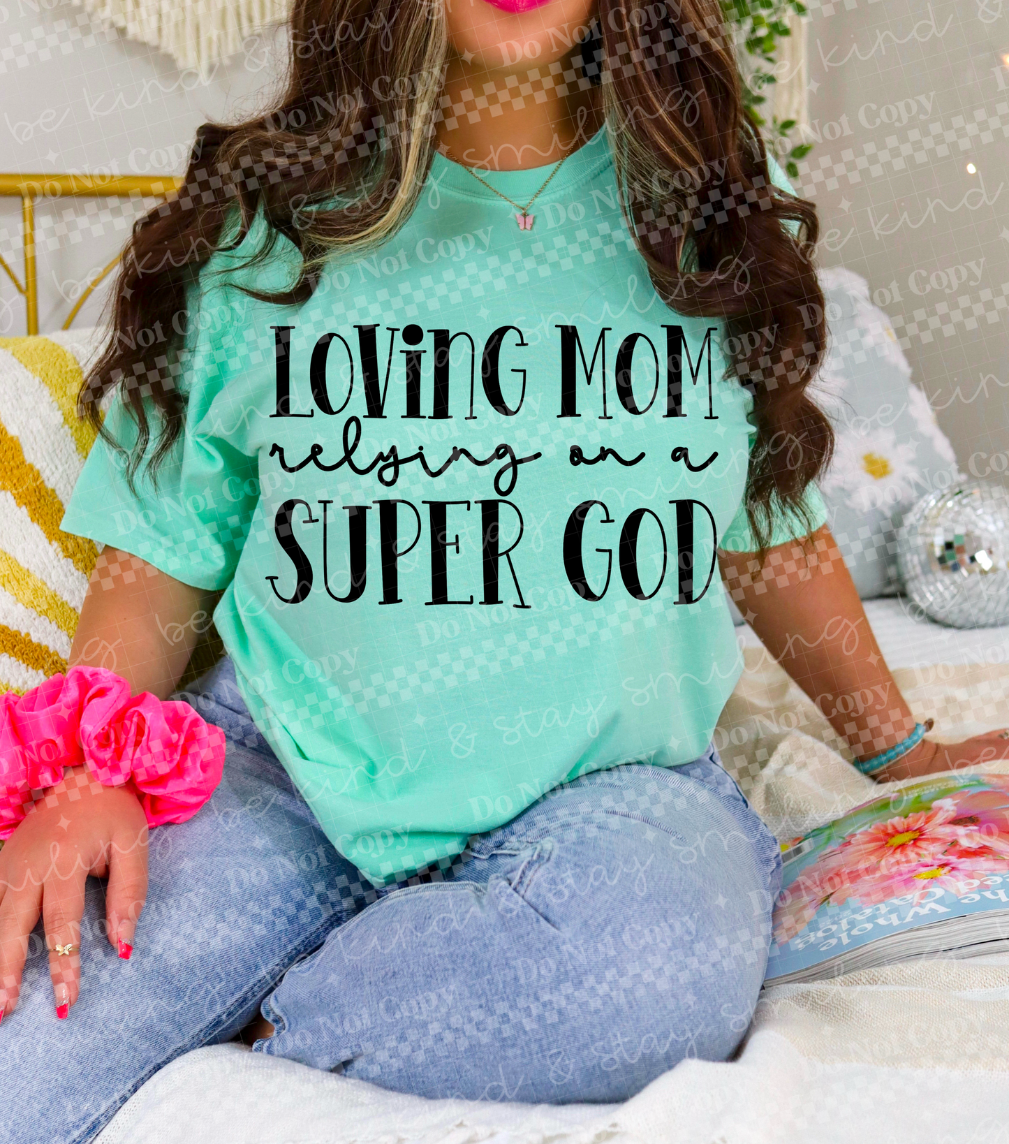 Loving Mom Relying On A Super God PNG DIGITAL DOWNLOAD