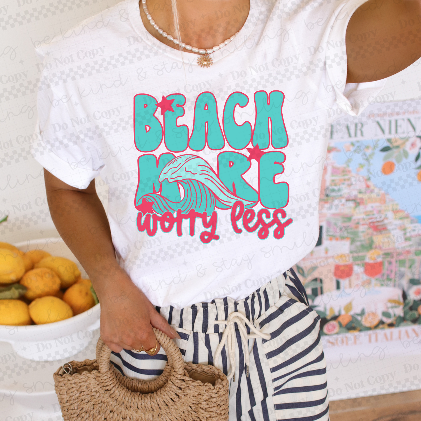 Beach More Worry Less PNG Digital Download