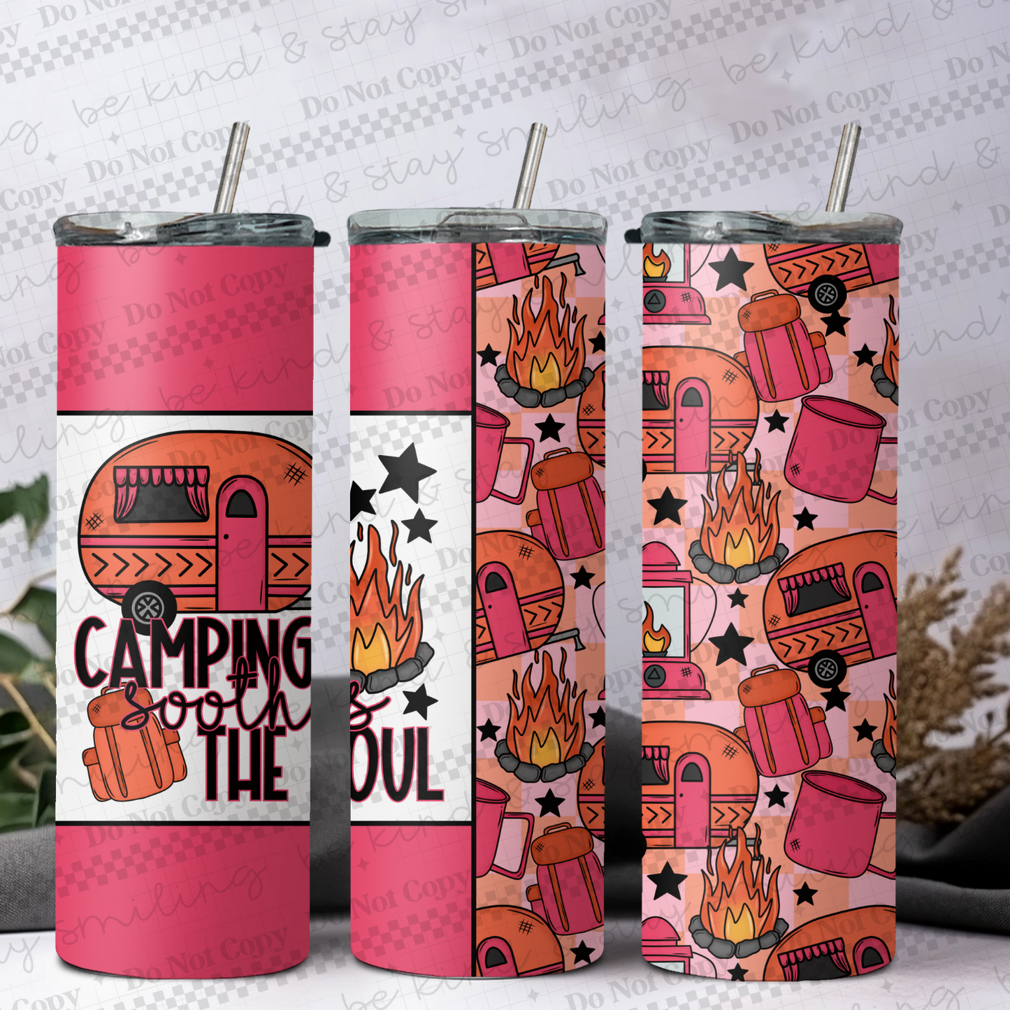 Camping Soothes The Soul Tumbler PNG Digital Download