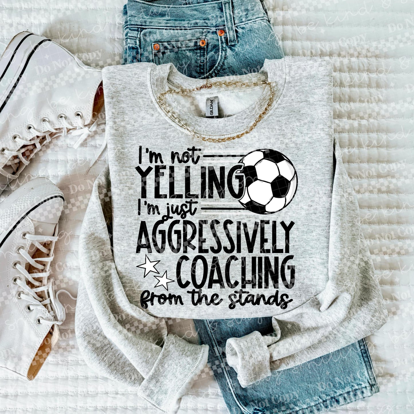 Aggressively Coaching Soccer PNG Digital Download