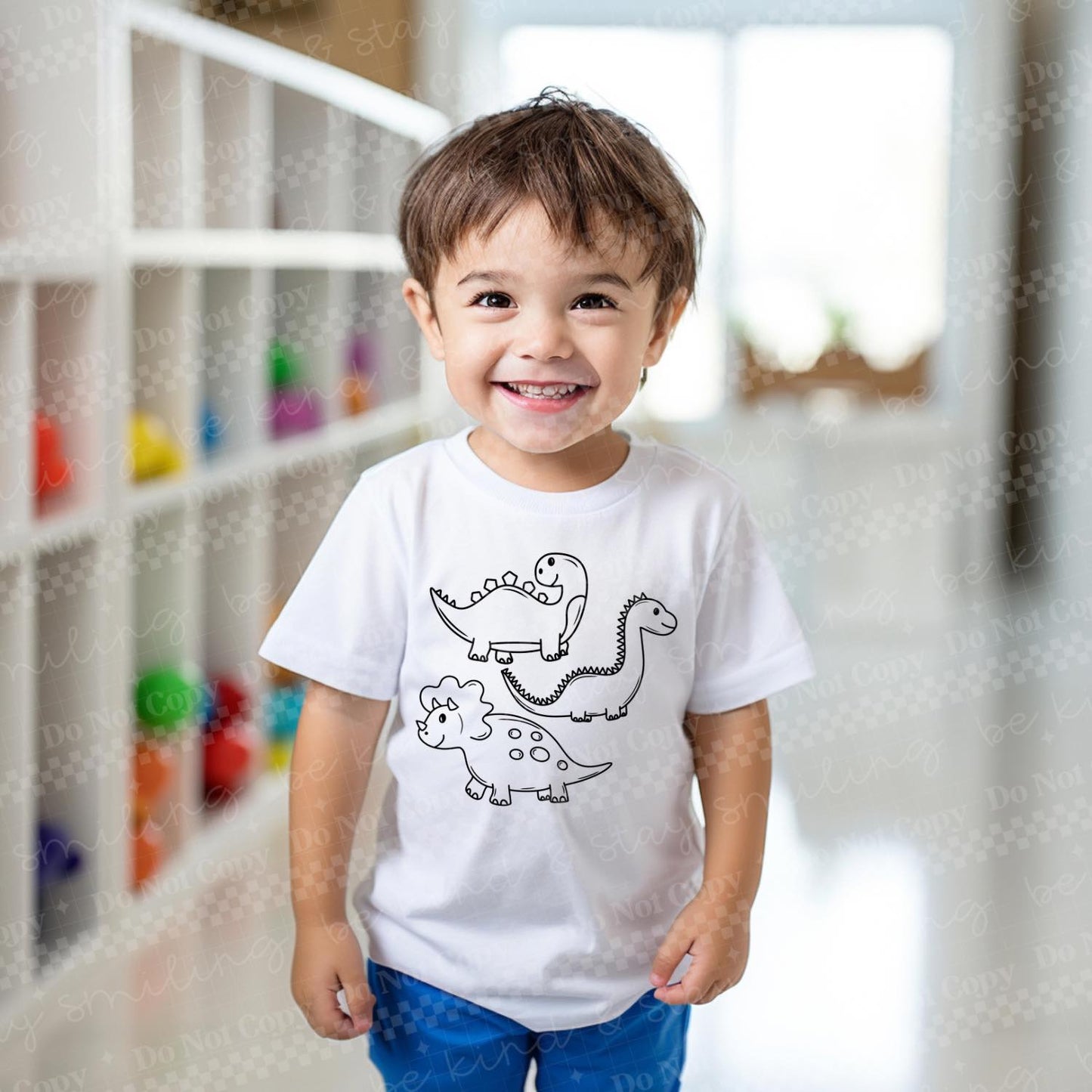 Dinos (Black Outline) PNG Digital Download