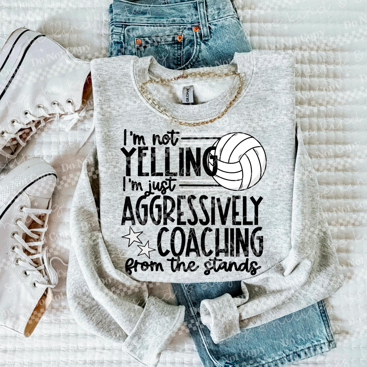 Aggressively Coaching Volleyball PNG Digital Download