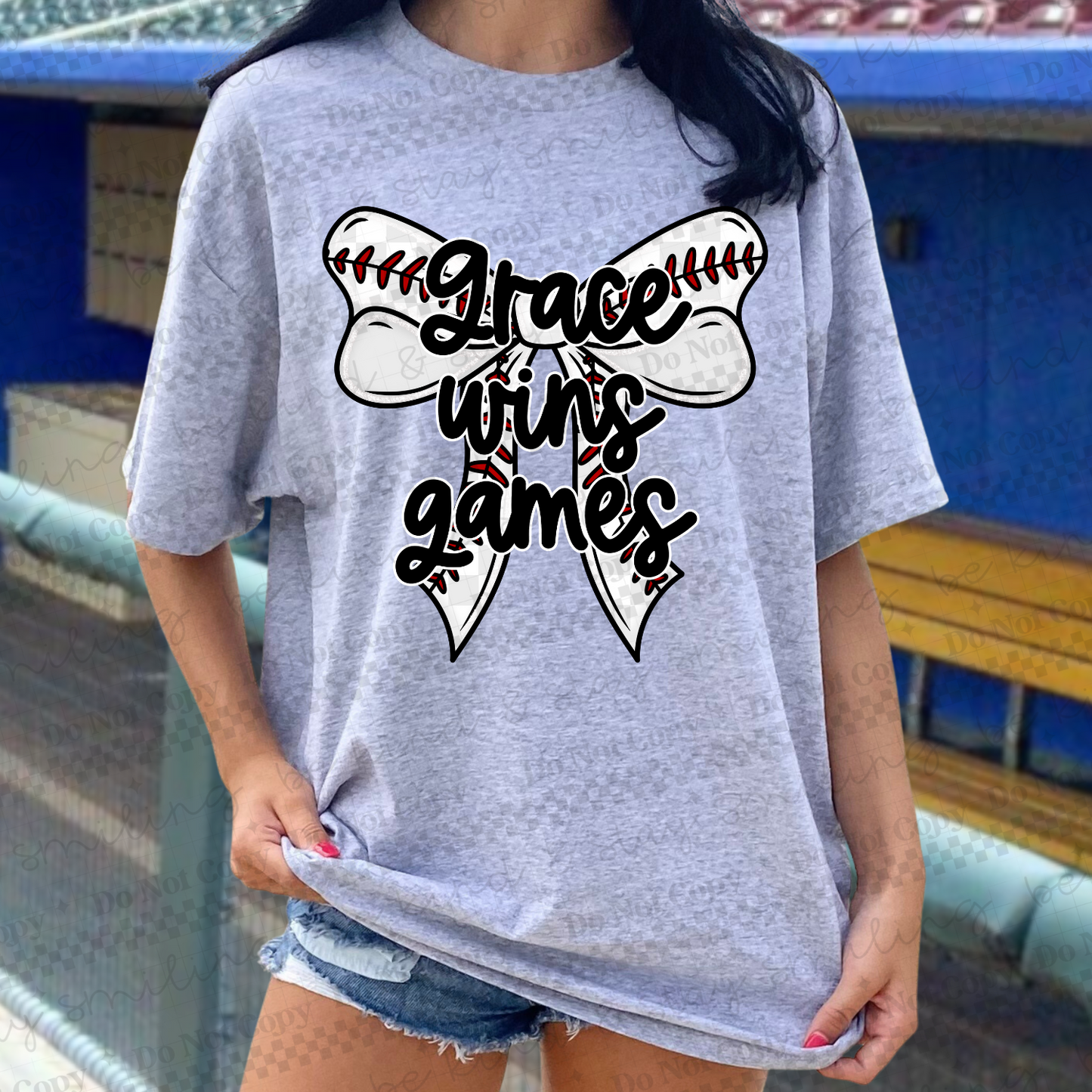 Grace Wins Games Baseball PNG Digital Download