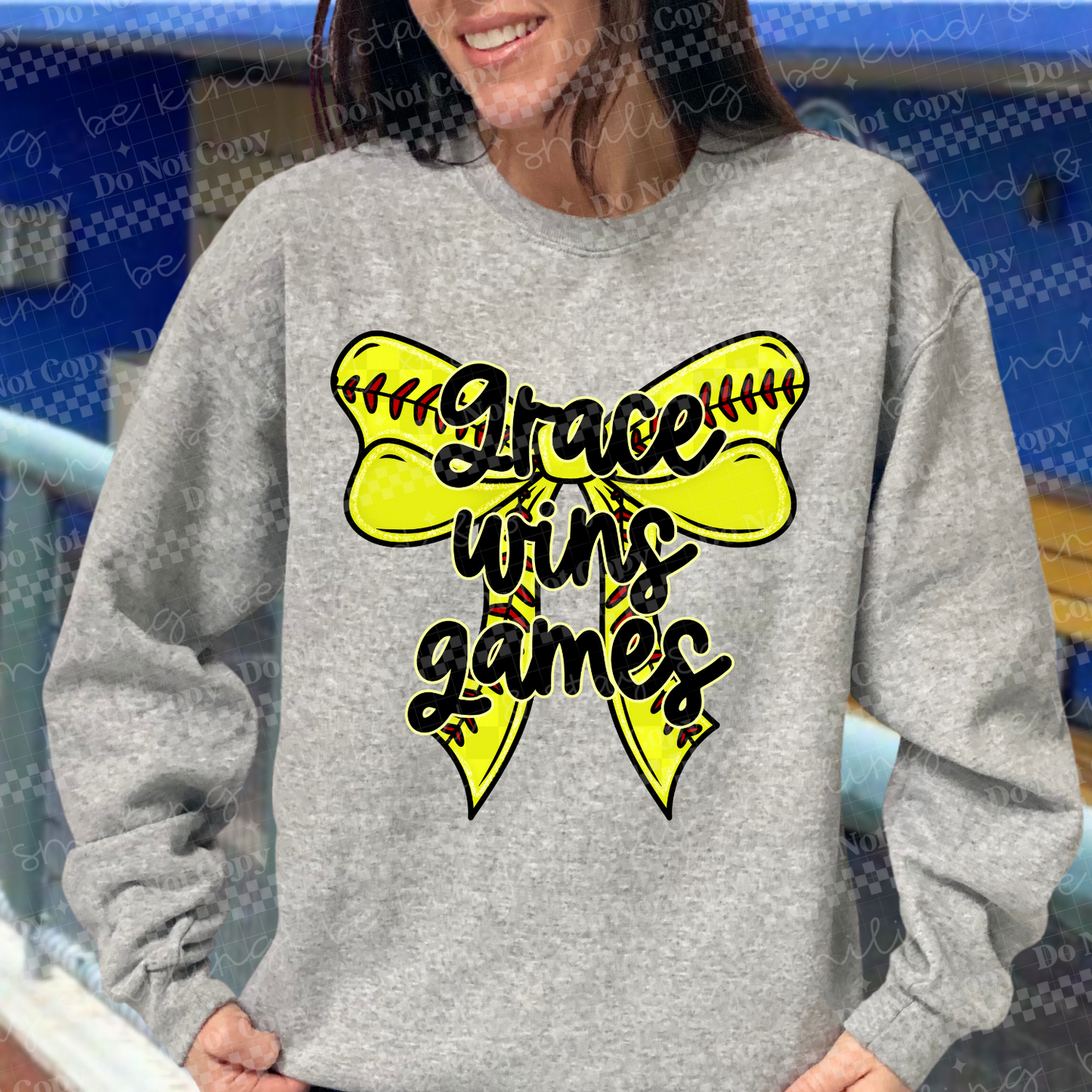 Grace Wins Games Softball PNG Digital Download
