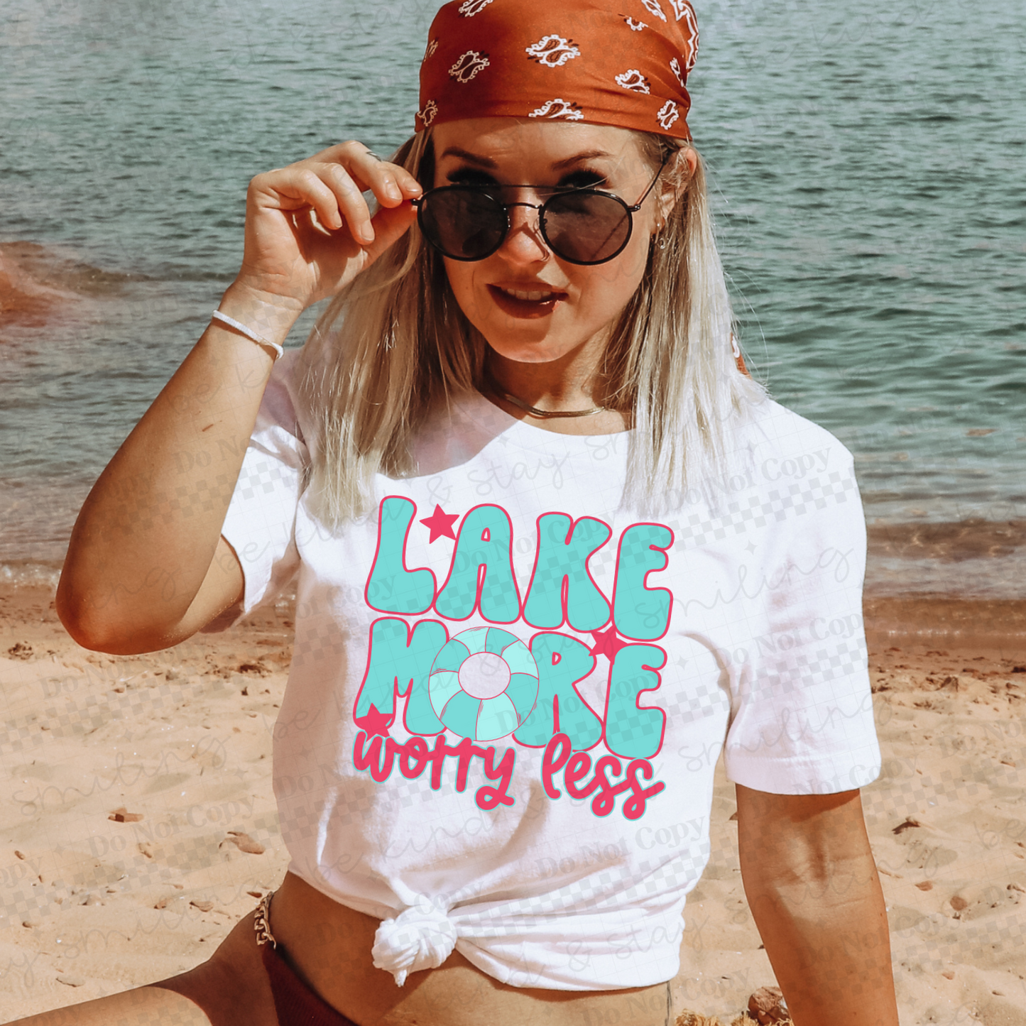 Lake More Worry Less PNG Digital Download