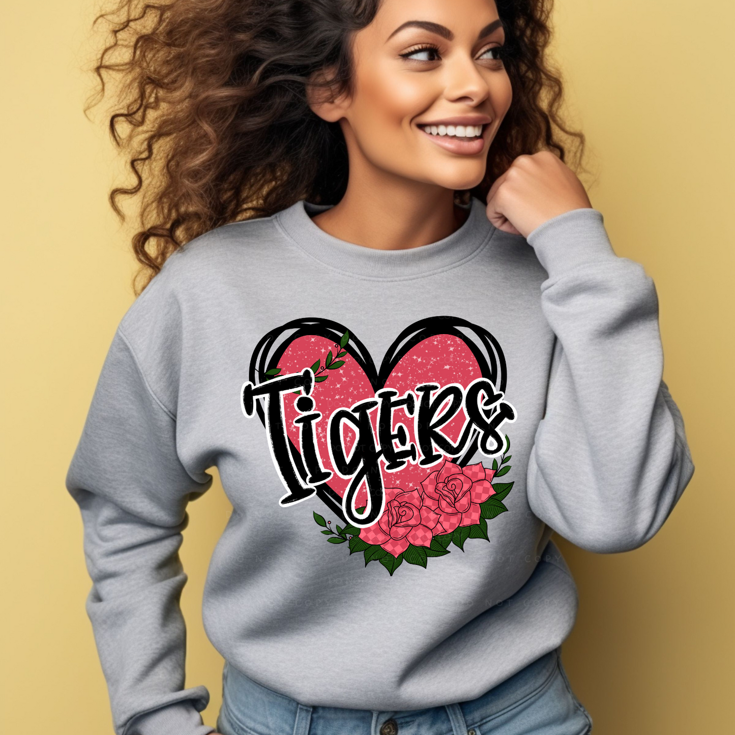 Heart Tigers PNG Digital Download