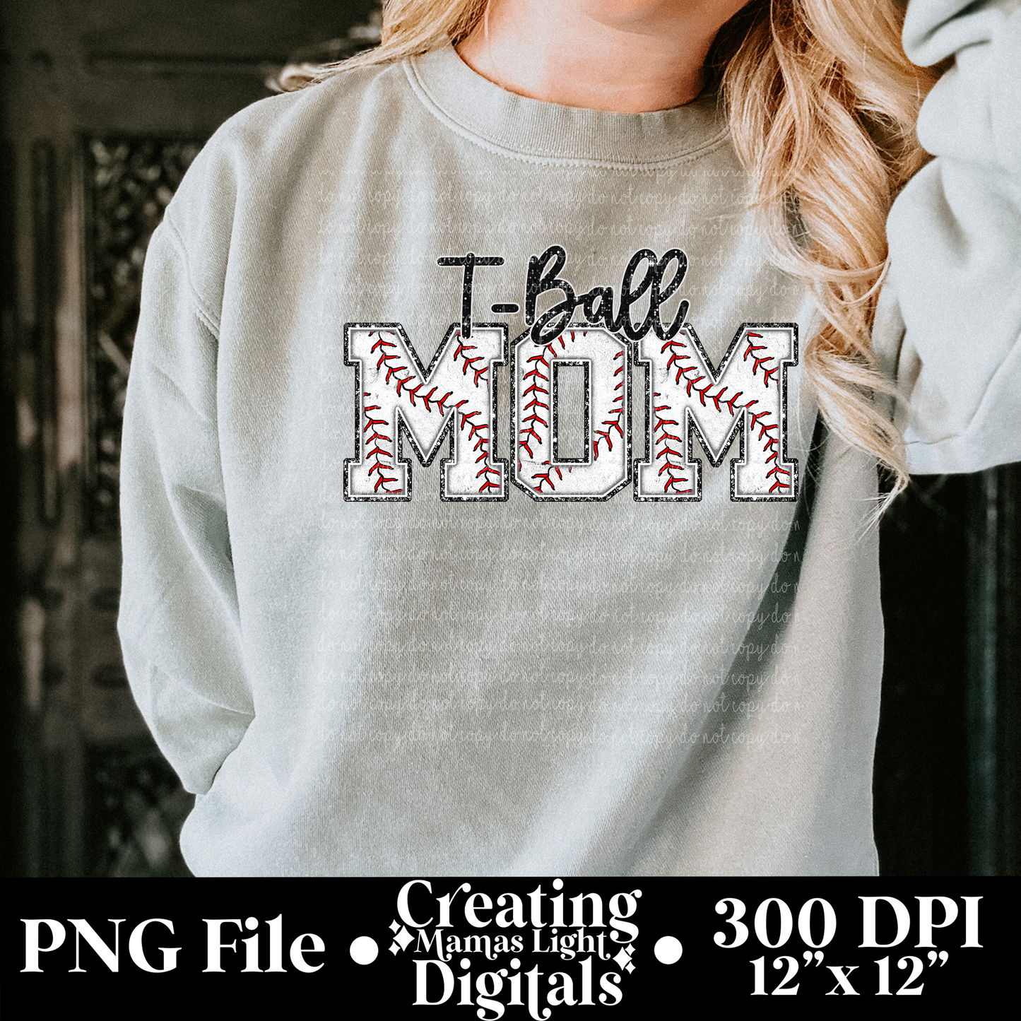 T-Ball Mom *FAUX EMBROIDERY*