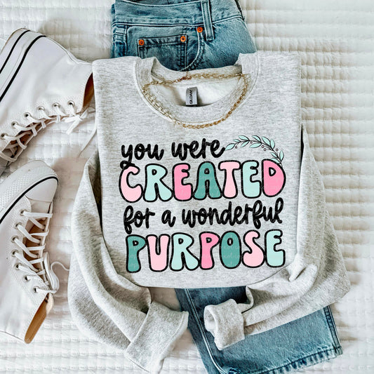 You Were Created For A Wonderful Purpose PNG Digital Download