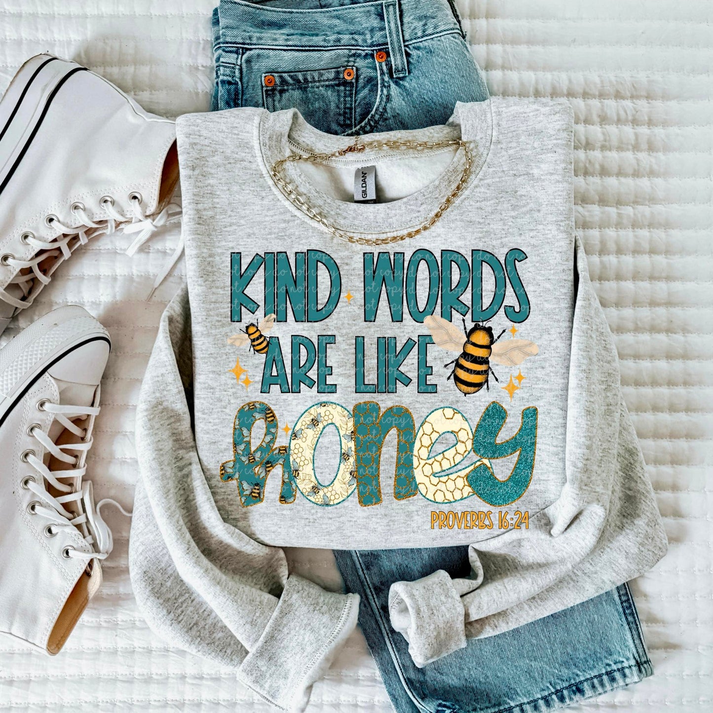 Kind Words Are Like Honey PNG Digital Download