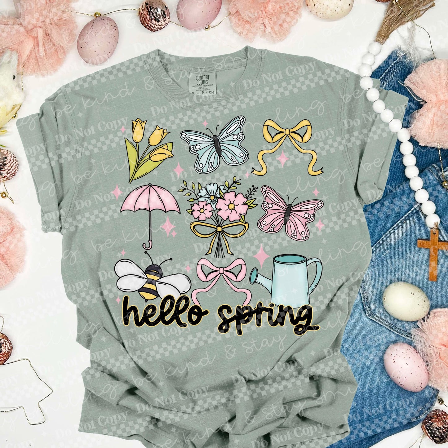 Hello Spring PNG Digital Download