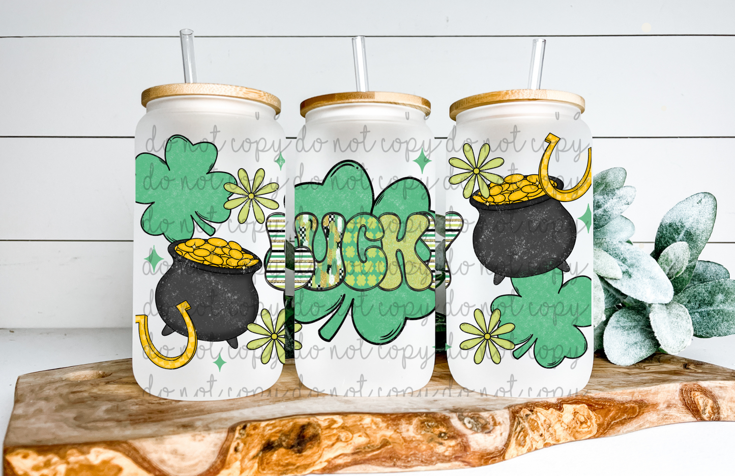 Lucky Can Glass PNG Digital Download