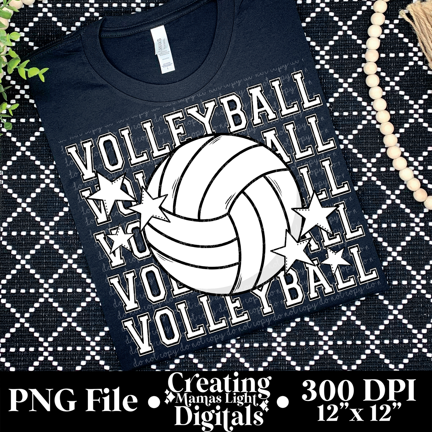 Volleyball Stacked