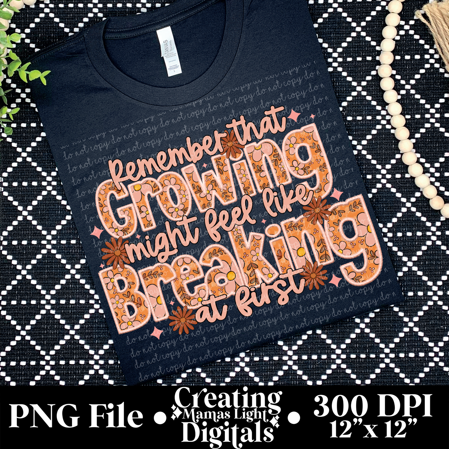Growing might feel like breaking at first *FAUX EMBROIDERY*