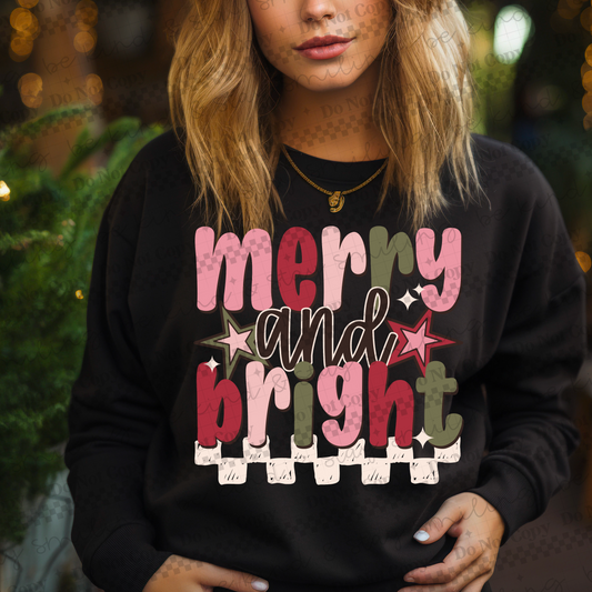 Merry and Bright | PNG | Digital Download