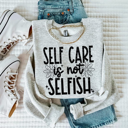 Self Care Is Not Selfish PNG Digital Download