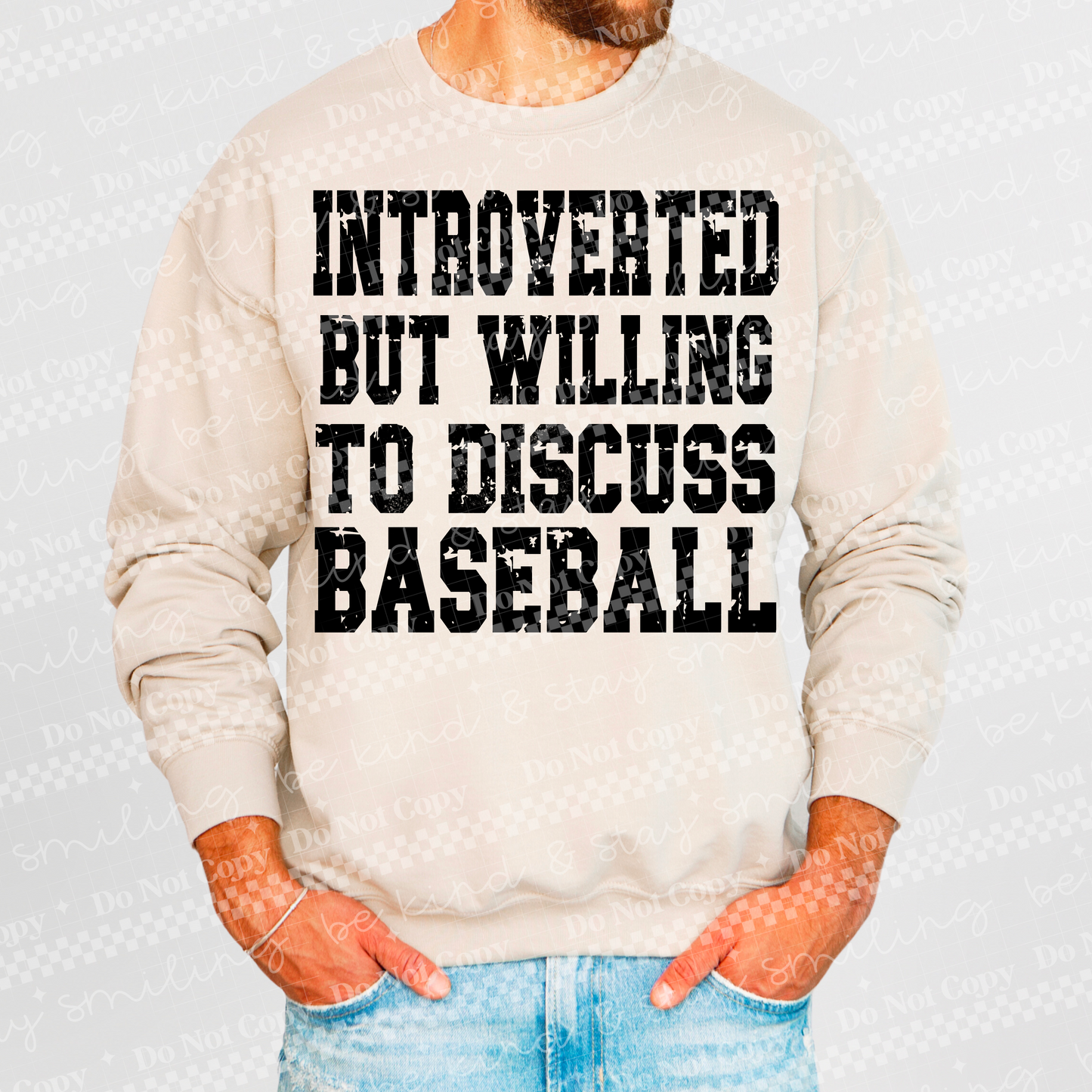 Introverted But Willing To Discuss Baseball PNG Digital Download