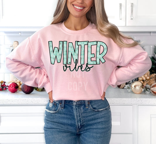 Winter Vibes PNG Digital Download