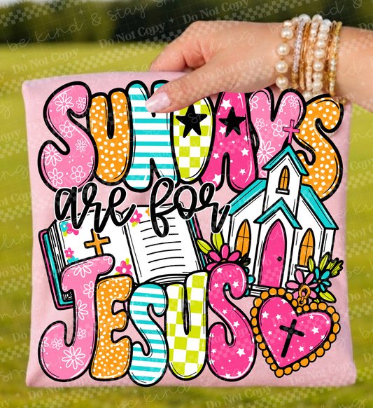 Sundays are for Jesus | PNG | Digital Download