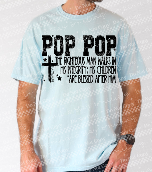 Pop Pop Proverbs 20:7 | PNG | DIGITAL DOWNLOAD
