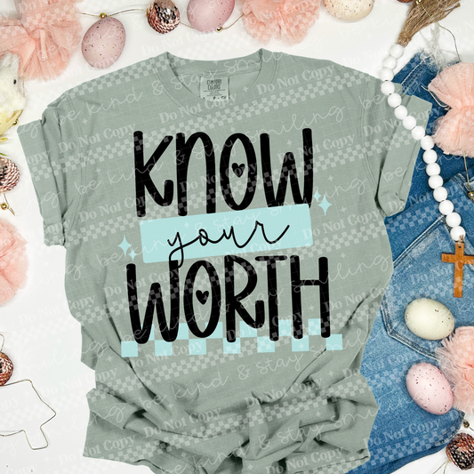 Know Your Worth PNG Digital Download