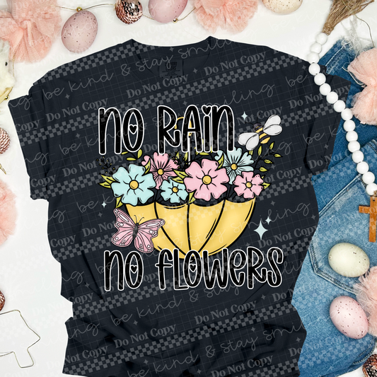 No Rain No Flowers PNG Digital Download