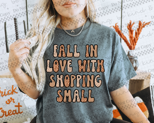 Fall In Love With Shopping Small | PNG | DIGITAL DOWNLOAD