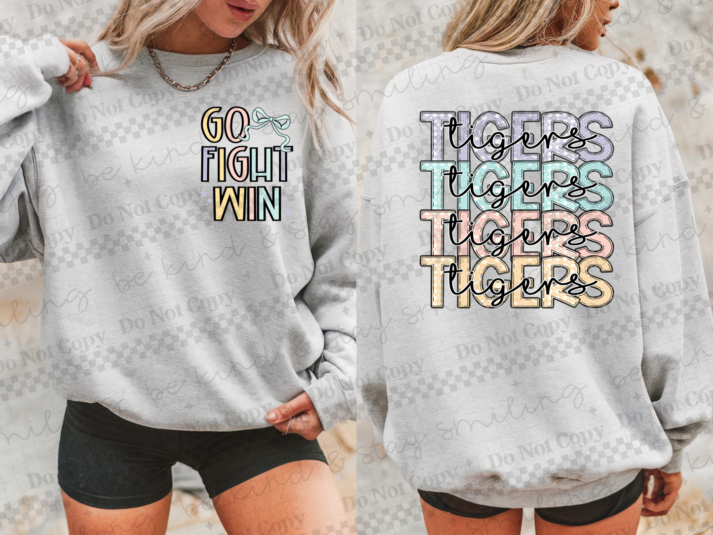 Go Fight Win Pocket/Pastel Tigers PNG Digital Download