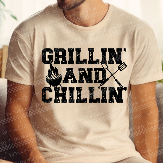 Grillin' And Chillin' PNG DIGITAL DOWNLOAD